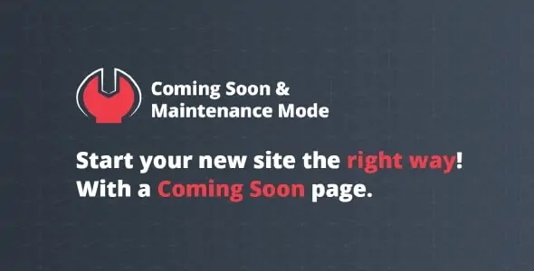 Minimal Coming Soon & Maintenance Mode