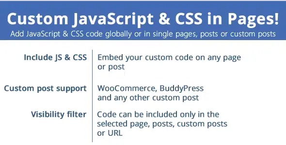 Custom JavaScript & CSS in Pages