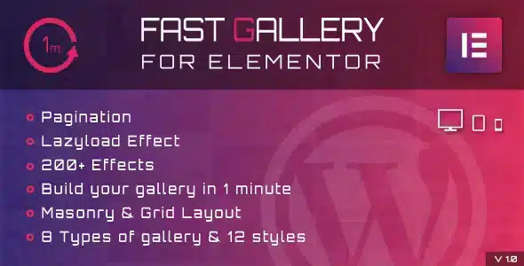 Fast Media Gallery For Elementor
