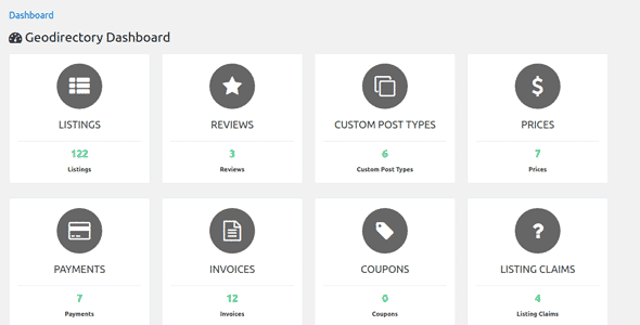 GeoDirectory Dashboard