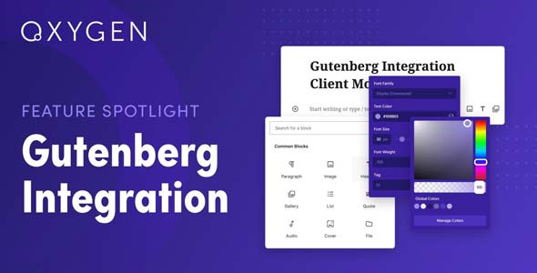 Oxygen Gutenberg Integration