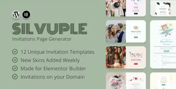 Silvuple Invitations Maker for Elementor