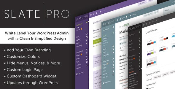 Slate Pro – WordPress Admin Theme & White Label