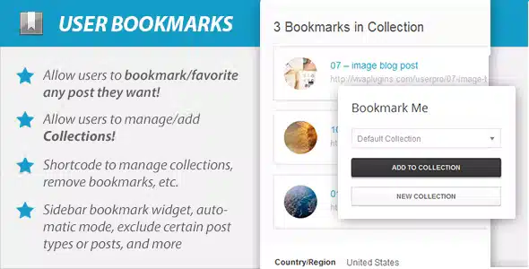 WordPress User Bookmarks for UserPro