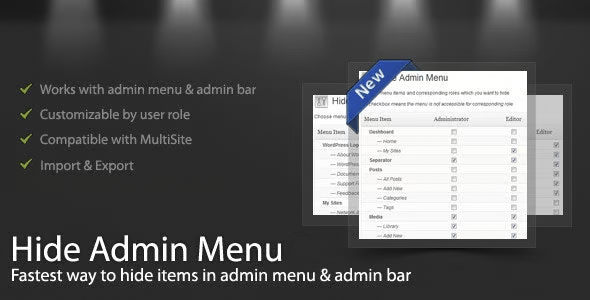 WordPress Hide Admin Menu Plugin