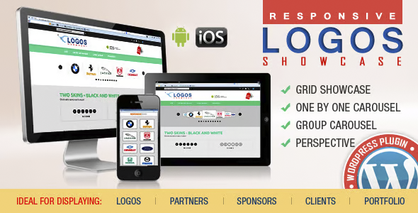 WordPress Logos Showcase - Grid and Carousel