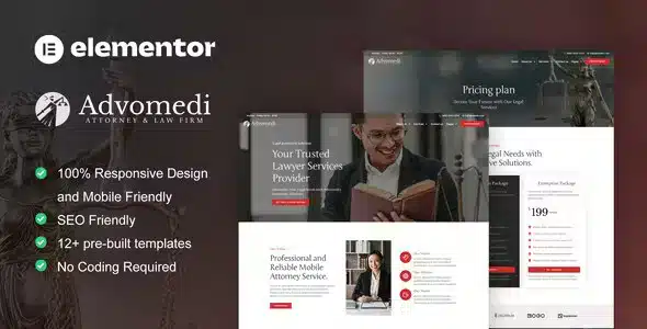 Advomedi – Attorney and Law Firm Elementor Template Kit