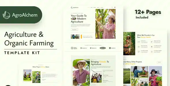 AgroAlchem - Agriculture & Organic Farming Elementor Template Kit