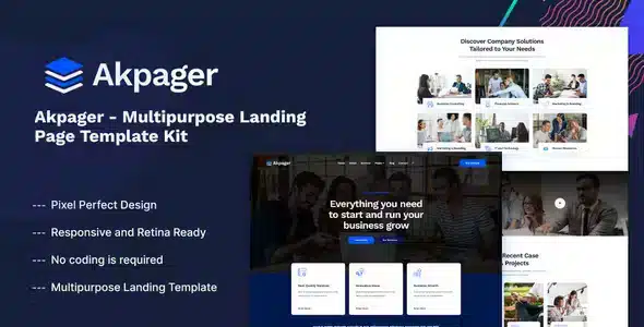 Akpager Multipurpose Landing Page Template Kit