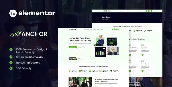 Anchor - Business Consulting Elementor Template Kit