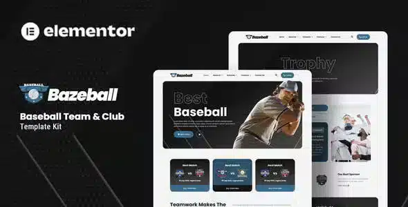 Bazeball - Sports Team Elementor Template Kit