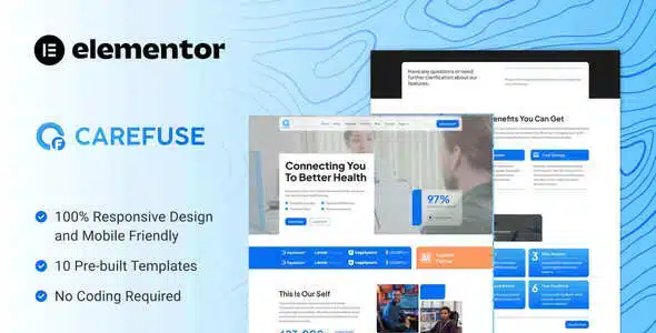 Carefuse - AI Health App Elementor Template Kit (5868)