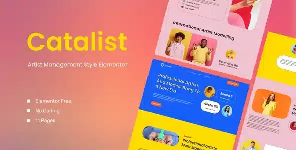 Catalist - Artist Management Elementor Template Kit