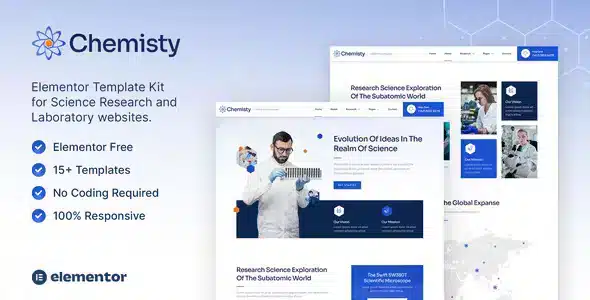 Chemisty – Science Research & Laboratory Elementor Template Kit