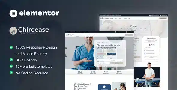 ChiroEase Chiropractic and Physiotherapy Elementor Kit