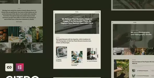 Citro – Photography & Portolio Elementor Template Kit