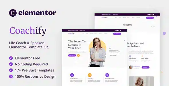 Coachify – Life Coach & Speaker Elementor Template Kit