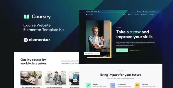 Coursey - Online Courses Elementor Template Kit
