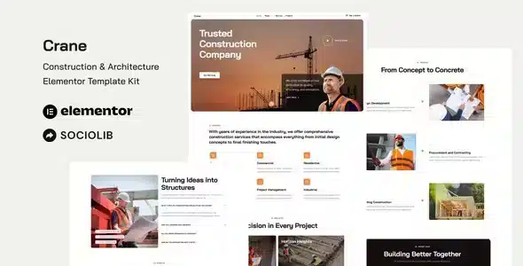 Crane - Construction & Architecture Elementor Template Kit