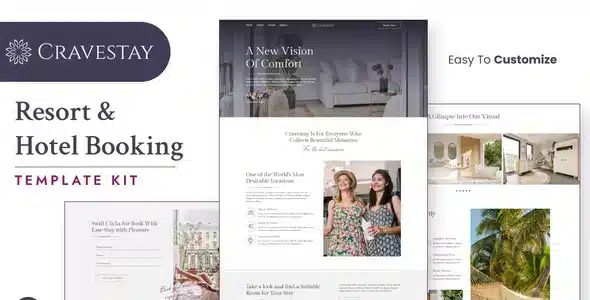 Cravestay – Luxury Hotel & Resort Elementor Template Kit