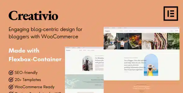 Creativio - Blogger & Entrepreneurs Elementor Template Kit