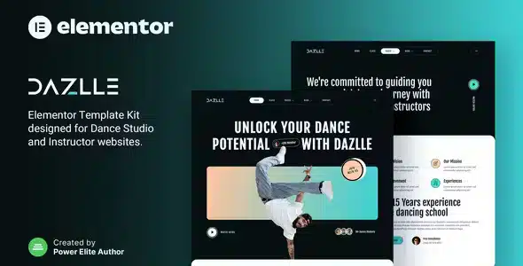 Dazlle – Dance Studio & Instructor Elementor Template Kit
