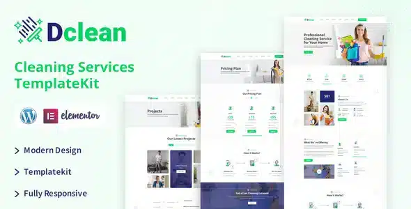Dclean | Cleaning Services Elementor Template Kit