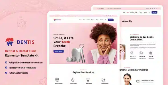 Dentis – Dentist & Dental Clinic Elementor Template Kit