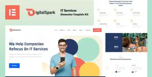 DigitalSpark - IT Services Elementor Template Kit