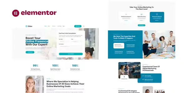 Eklan - Digital Marketing Agency Elementor Template Kit
