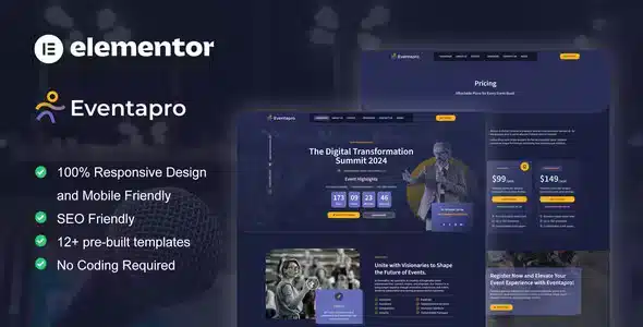 Eventapro - Event & Conference Elementor Pro Template Kit