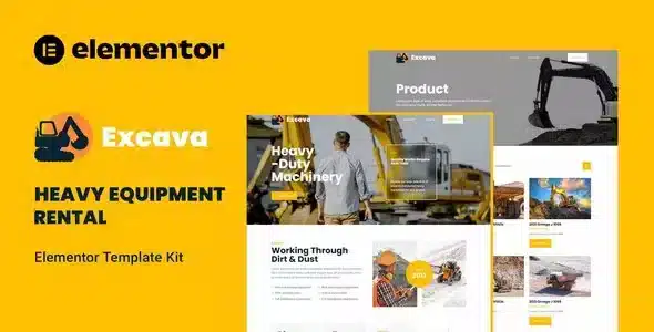 Excava - Heavy Equipment Rental Elementor Template Kit