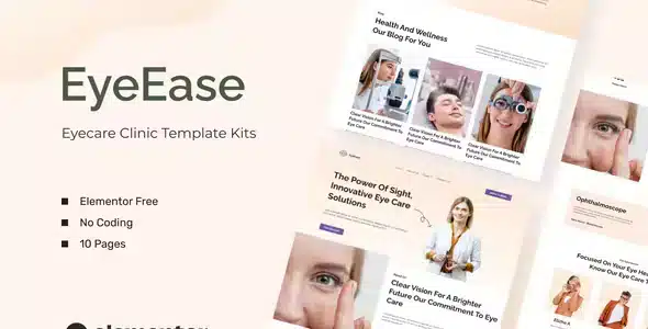 EyeEase - Eyecare Clinic Elementor Template Kits