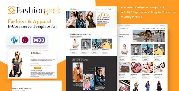 Fashion Geek - WooCommerce Fashion Elementor Pro Template Kit
