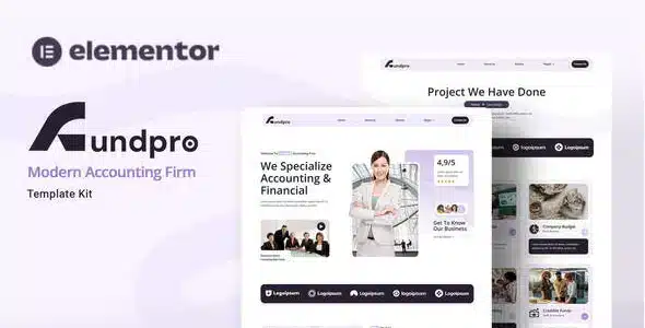 Fundpro - Modern Accounting Firm Elementor Template Kit