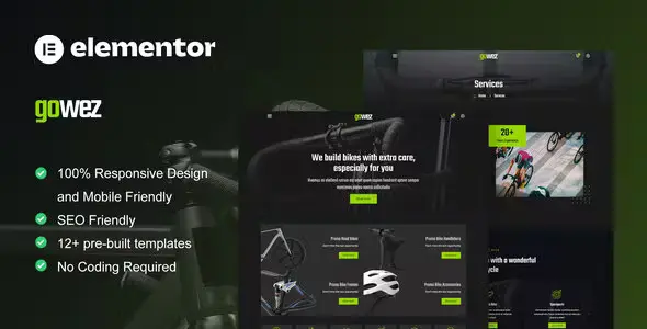 Gowez – WooCommerce Bike Shop & Bike Service Elementor Template Kit