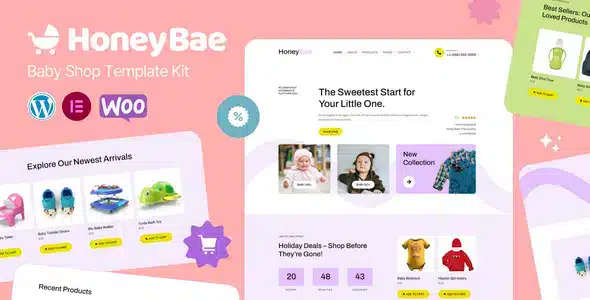 HoneyBae Baby Shop Ecommerce Elementor Kit