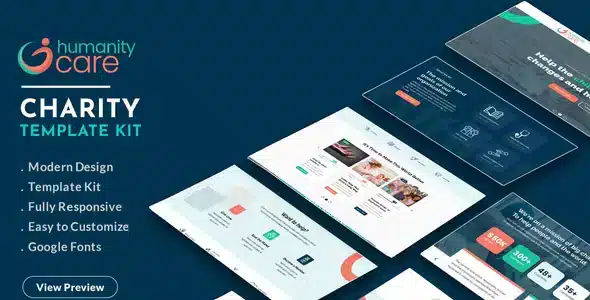 Humanity Care - Nonprofit Charity & Donation Elementor Template Kit