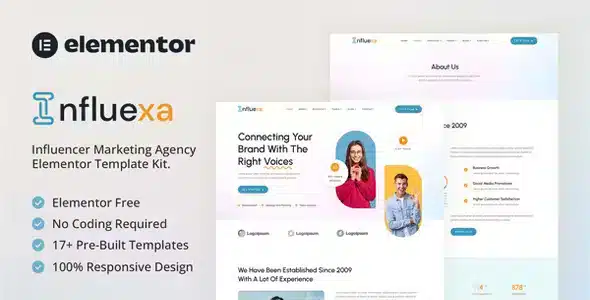 Influexa – Influencer Marketing Agency Elementor Template Kit