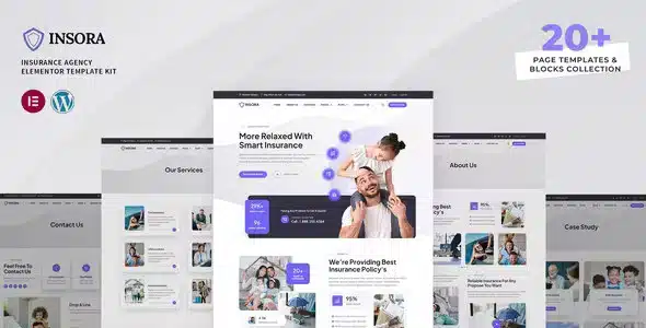 Insora - Insurance Agency Elementor Template Kit
