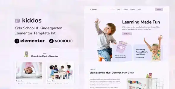 Kiddos - School & Kindergarten Elementor Template Kit