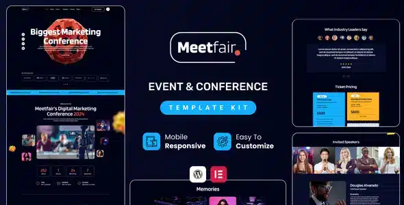Meetfair - Event & Conference Elementor Template Kit