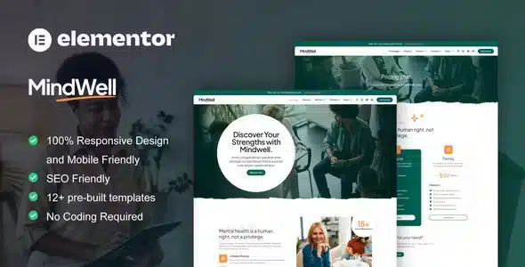 MindWell Mental Health Care Elementor Pro Kit