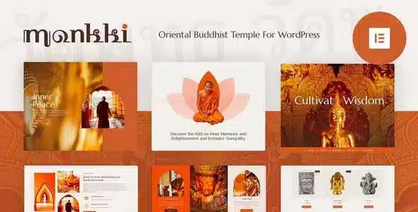 Monkki - Oriental Buddhist Temple Elementor Pro Template Kit