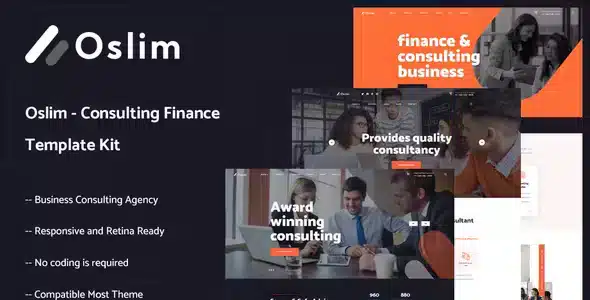 Oslim – Consulting Finance Elementor Template Kit