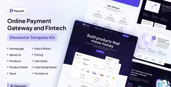 Paycash - Online Payment Gateway & Fintech Elementor Template Kit