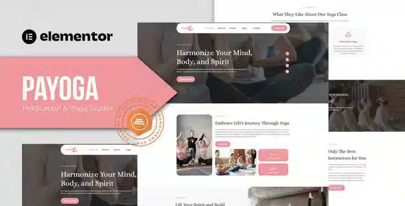 Payoga – Meditation & Yoga Studio Elementor Template Kit