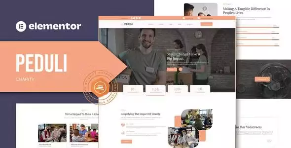 Peduli - Charity Elementor Template Kit