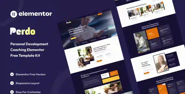 Perdo – Personal Development Coaching Elementor Template Kit