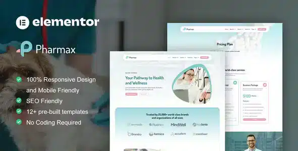 Pharmax – Pharmacy & Medical Elementor Pro Template Kit
